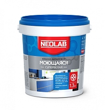 Акриловая супербелая краска "Моющаяся" Neolab 1,3кг