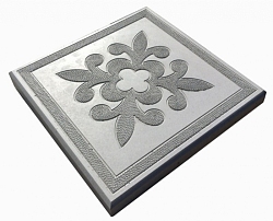 Плитка тротуарная 300*300*30, рисунок орнамент, серая