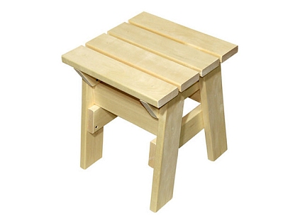 Табурет большой с косой ножкой ( хвоя) - №1