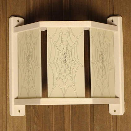 Абажур угловой "Фонарь - Паутина" стекло бежевое (АУФ-14) - №1