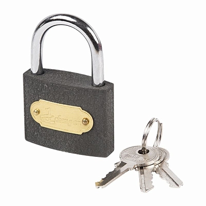Замок навесной 38мм серый J101 - №1