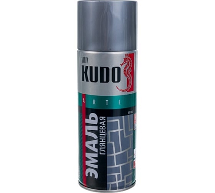 Эмаль-аэрозоль универсальная Серая 520мл KUDO KU-1018 - №1