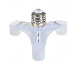 Переходник с цоколя E40 на 3*E27, белый 1997096