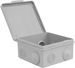 Коробка распред. ОП 100х100х50мм 7 каб. вводов IP54 сер. TOKOV ELECTRIC TKE-KR-100-100-50-C06